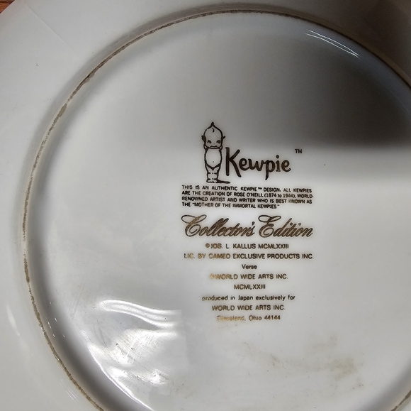 KEWPIE- To the house of a friend . . . Plate - Picture 2 of 2